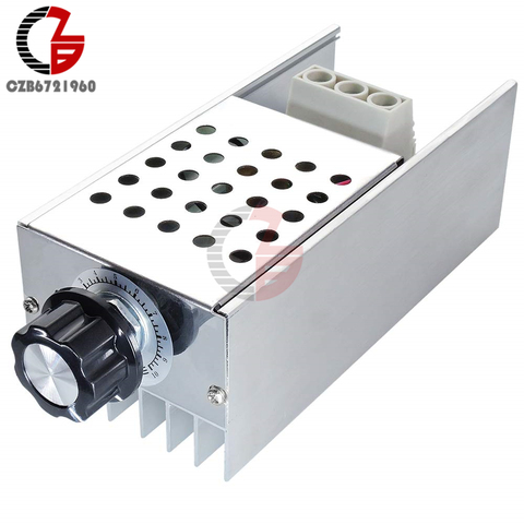 AC 220V 10000W High Power SCR Motor Speed Controller Voltage Regulator Dimming Attemperation Thermoregulator LED Light Dimmer ► Photo 1/6