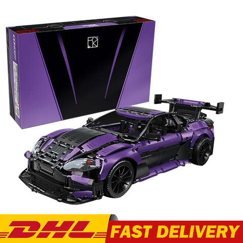 3850pcs High-tech Purple Roadster Car 1:8 Famous Super Sports Race Car MOC-8780 Vantage Building Blocks Bricks Toys Kids Gifts ► Photo 1/6