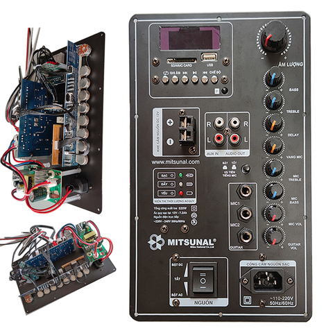 Super Quailty AC 12/110V/220V Digital Bluetooth Stereo 150W Amplifier Board for 6-18 Inch Speaker with Microphone Guitar Input ► Photo 1/6