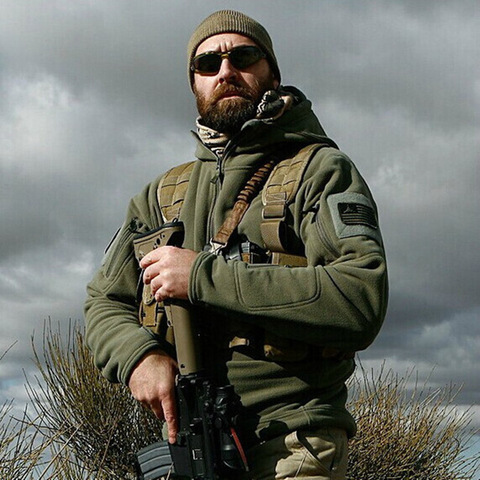 Fleece Men US Military Winter Thermal Jacket Outdoors Sports