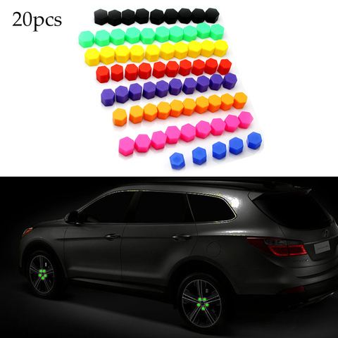 20Pcs Car Nut 15mm 17mm 19mm 21mm Silica Gel Wheel Nuts Screw Bolt Decorative Tire Wheel Tyre Screw Cap Car Wheel Nut Caps ► Photo 1/6