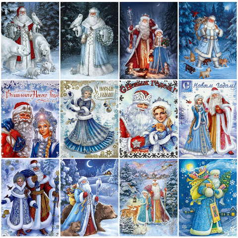 Evershine 5D Diamond Painting Santa Claus Cross Stitch Diamond Embroidery Cartoon Picture Of Rhinestones Winter Handmade Gift ► Photo 1/6