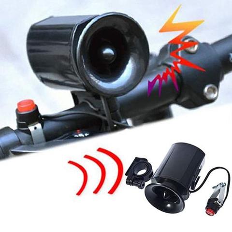 Electronic Bike Bicycle Ultra Loud Bell 6 Sound Effects Waterproof Alarm Speaker ► Photo 1/5