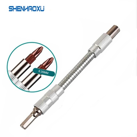 150mm/200mm/300mm Metal Flexible Shaft Power Tool Accessories Extention Screwdriver Bits Holder Drill Connect Link ► Photo 1/6