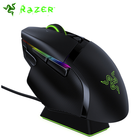 Razer Basilisk Ultimate Edition wireless gaming  mouse 20000DPI RGB base HyperSpeed wireless technology about 100h battery life ► Photo 1/6