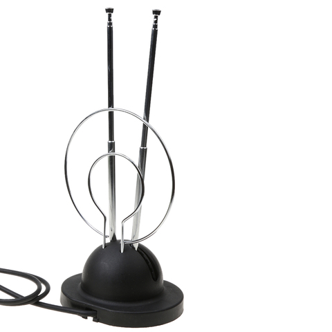 Rabbit Ear Digital Ready TV Antenna HDTV VHF UHF with Coaxial Cable ► Photo 1/6