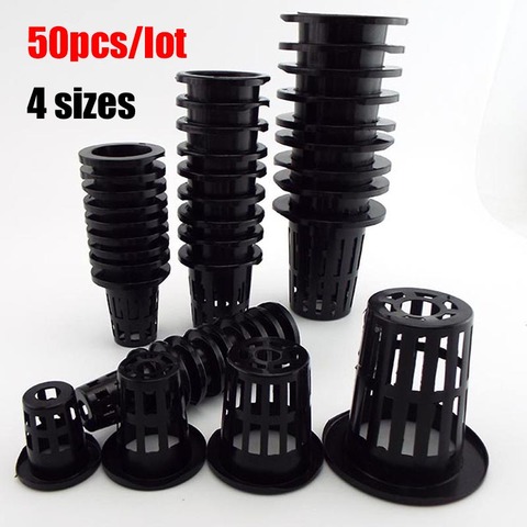 50Pcs Plant Grow Net Nursery Pots Cup Hydroponic colonization Mesh plastic Basket holder vegetable Planter Soilless greenhouse ► Photo 1/6