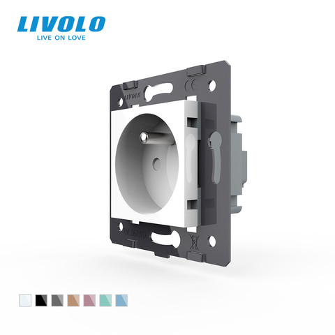 LIVOLO Manufacturer, Livolo White  Plastic Materials,  FR standard, Function Key For French Socket,VL-C7-C1FR-11 (4 Colors) ► Photo 1/6