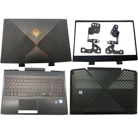 NEW For HP Omen 15-DC 15-dc1055TX Laptop LCD Back Cover/Front Bezel/Hinges/Palmrest/Bottom Case L30195-001 L30194-001 ► Photo 1/6