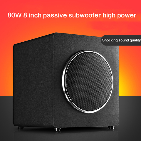 80W High Power 8 Inch Passive Subwoofer Speaker B1P Wooden Subwoofer Home Theater Speaker TV Computer Speaker 35Hz-20KHz ► Photo 1/5