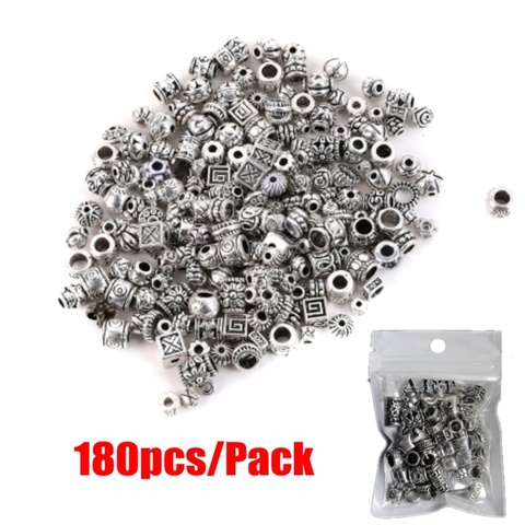 Wholesale Mixed About 180pcs Tibetan Silver Antique Loose Bead Spacer Beads Connectors DIY Jewelry Making Findings ► Photo 1/6