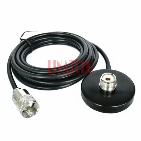 3 meters RG58U SO239 female car radio antenna 5cm mini uhf small magnetic base bracket PL259 male ► Photo 1/6