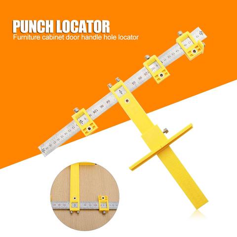 Detachable Hole Punch Jig Tool Center Drill Bit Guide Set Sleeve Cabinet Hardware Locator Wood Drilling Woodworking Tool Ruler ► Photo 1/6