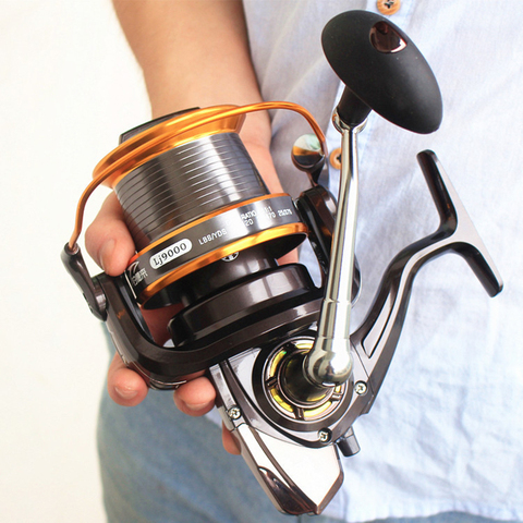 Far Throw Fishing Reel Metal LJ 3000-9000 Series 12+1 BB Bevel Cup Freshwater Reservoir Lure Spinning Fishing Wheel ► Photo 1/6