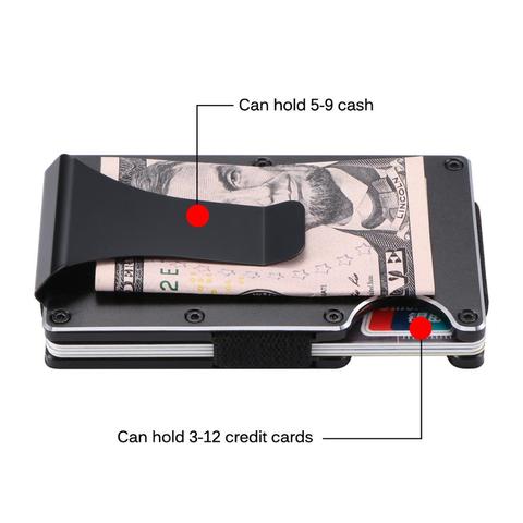 Aluminum Metal Mini Money Clip Brand Fashion Male Wallet High Quality Men Wallet Money Clip Coin Pocket Solid Card ID Holder ► Photo 1/5