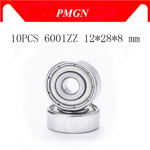 10PCS 6001ZZ Bearing ABEC-5 12x28x8 mm High quality  Deep Groove 6001 ZZ Ball Bearings 6001Z 80101 Z 6001z Bearing 12*28*8 mm ► Photo 1/6