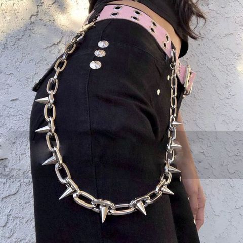 Punk Spike Jeans Decor Pants Chain Secure Travel Wallet Heavy Duty Link Coil Leash Jewelry ► Photo 1/6