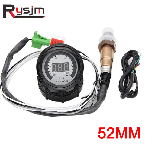 52mm Digital Air Fuel Ratio Gauge With Narrowband O2 Oxygen Sensor Car Gauge AFR Fit for 12V Car Voltmeter 2 in 1 Meter Voltage ► Photo 1/6