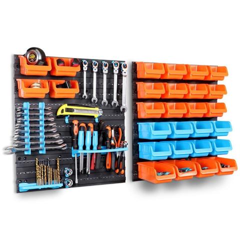 Hardware tool Hanging board Garage Workshop Storage rack Screw wrench classification hook up Component box Parts tool box ► Photo 1/6