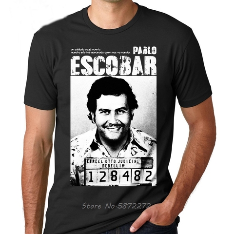 Pablo Escobar T Shirt Weed Mafia Scareface Luciano Capon Men Cotton T-shirt Plus Size Short Sleeve T-Shirt Top Tees ► Photo 1/2