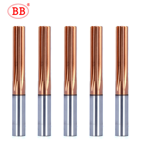BB Carbide Machine Reamer Coated Straight Flute H7 Tolerance Chucking Hardened Steel Metal Cutter 6 Flutes CNC 6~20mm ► Photo 1/6