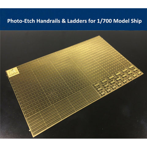 Universal Photo-Etch PE Handrails & Ladders Railing Golden For 1/700 Warship Model Ship CYPE005 ► Photo 1/6