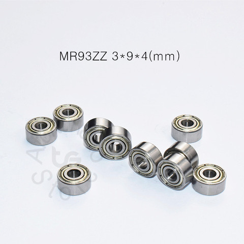 MR93ZZ 3*9*4(mm) 10pieces free shipping bearing ABEC-5 Metal Sealed Miniature Mini Bearing MR93 MR93ZZ chrome steel  bearing ► Photo 1/6