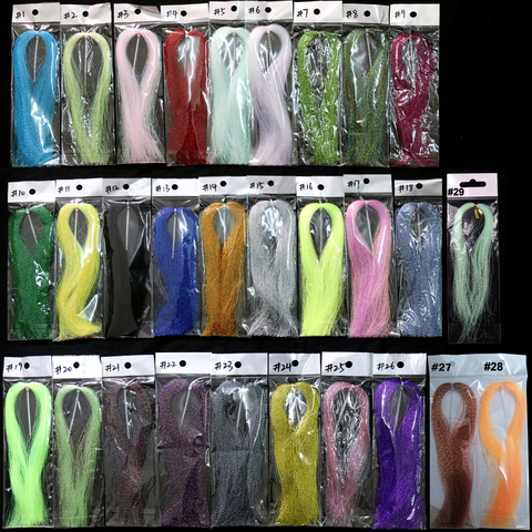 4 Packs Jig Hook Lure Making Material Twisted Flashabou Holographic Tinsel Fly Fishing Tying Crystal Flash ► Photo 1/6