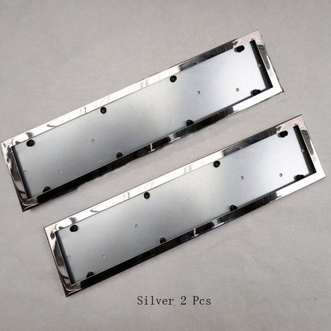 2 Pcs For EU Car License Plate Frame Metal Car License Plate Frame Number Plate Holder  Car Accessories ► Photo 1/6