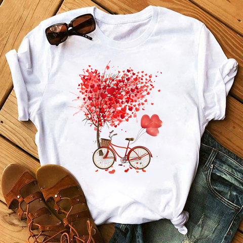 Maycaur Vogue T Shirt Women Summer Casual Tshirts Tees Harajuku Korean Style Graphic Tops New Kawaii Short Sleeve Female T-shirt ► Photo 1/6