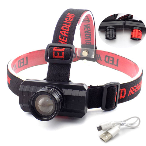 USB rechargeable Q5 LED headlamp head lamp light zoom Lamp night lighting camping Torches powerful frontal flashlight adjustable ► Photo 1/6