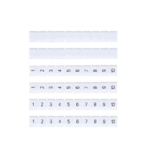 Zack Marker Strips ZBFM5 With Standard Numbering With Blank for STTB2.5 ST2.5-3L and PTTB 2.5 DIN Rail Terminal Blocks  10Pcs ► Photo 1/4
