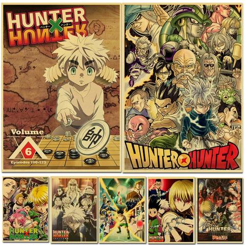 Vintage Hunter X Hunter Posters Retro Kraft Paper Anime Poster Wall Art  Decor Hd Print Wall Poster Home Room Bar Art Painting - Painting &  Calligraphy - AliExpress