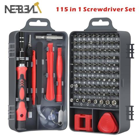 115 in 1 Mini Precision Screwdriver Screw Driver Bit Set Multi-function Precision Mobile Phone Repair Device Hand Tools Torx Hex ► Photo 1/6