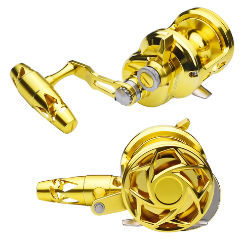 1pc Jigging Reels 5 Series (Left/Right-Hand) Seawater Trolling Reels Aluminum CNC Machined Hollow Fishing Reels ► Photo 1/1