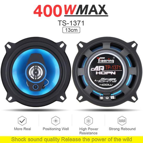 2pcs 5 Inch 400W 2 Way Universal Car Coaxial Speaker Vehicle Auto Audio Music Stereo Full Range Frequency Hifi Loudspeakers ► Photo 1/6