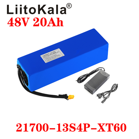 LiitoKala Original 48V 20AH Ebike Battery 48V 1000W for electric bike battery for bike Powerful electric bicycle battery XT60 ► Photo 1/6