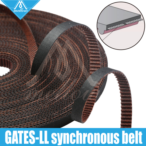 High quality 3D printer GATES-LL-2GT gear synchronous belt GT2 Width 6MM 9MM 10MM timing belt , wear resistant for BLV mgn Cube ► Photo 1/6