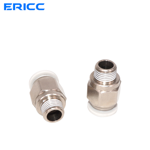 High Quality PC Pneumatic Connector Metric Thread PC4/6/8/12 M6/M8/M10/M12/M14/M16 Air Pipe Connector Quick Coupling  Fitting ► Photo 1/6