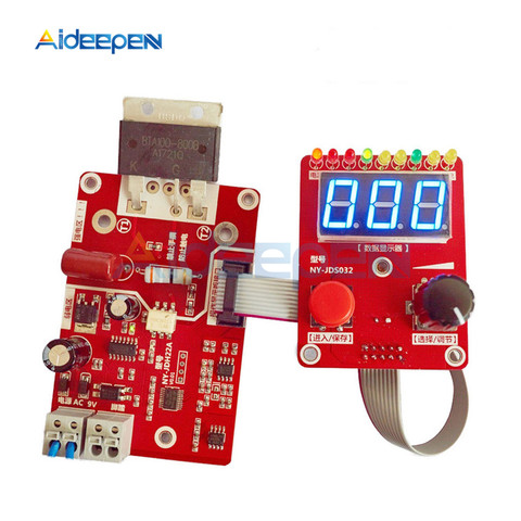 40A/100A Spot Welding Machine Double Pulse Encoder Time Current Controller Control Panel Board AC 110V 220V to 9V Transformer ► Photo 1/6