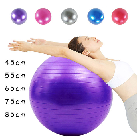 PVC Fitness Balls Yoga Ball Thickened Explosion-proof Exercise Home Gym Pilates Equipment Balance Ball 45cm/55cm/65cm/75cm/85cm ► Photo 1/6