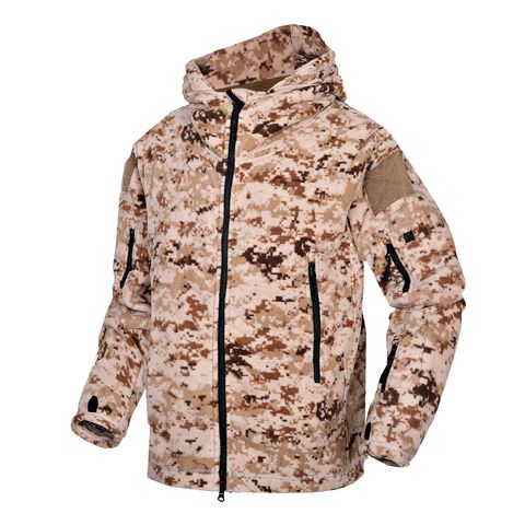Outdoor Sports Warm Camo Tactical Jacket Winter Men Hiking Camping Cycling Army Training Soft Shell Thermal Hooded Fleece Coat ► Photo 1/6