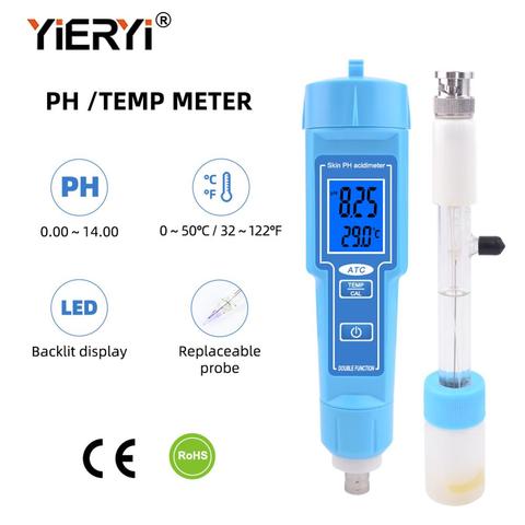 yieryi Automatic Calibrating ph Meter For Tapered Loose Soil Hydroponics Replaceable Probe For Cheese, lab, drinking water ► Photo 1/6