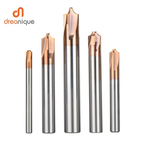 1pc solid carbide chamfer tool milling cutter 4 flute chamfer Router Bit corner rounding R0.5 -R5.0  deburring tool ► Photo 1/6