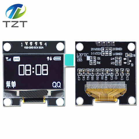 1.3 inch oled IIC Serial White OLED Display Module 128X64 I2C SSD1306 12864 LCD Screen Board VDD GND SCK SDA for Arduino Black ► Photo 1/5