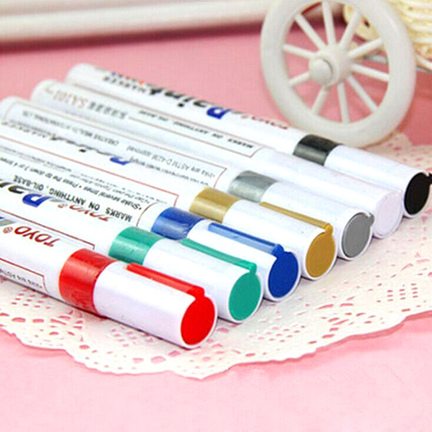 11 Colors Tyre Permanent Paint Pen Tire Metal Outdoor Marking Ink Marker Waterproof Oil Pen free shipping ► Photo 1/2