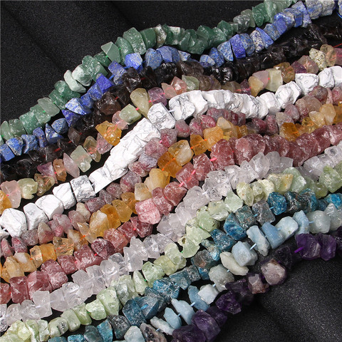 Natural Irregular Freeform Raw Stone Rough Crystal Amethysts Lapis lazuli Minerals Stone Beads for DIY Jewelry Making 10-13mm ► Photo 1/6