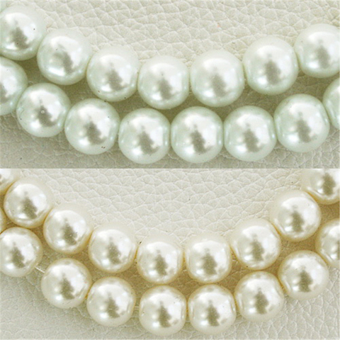 Wholesale 4 6 8 10mm Ivory White Pearl Beads,Glass Spacer Ball Round Beads Fit Jewelry DIY,Free shipping ► Photo 1/3