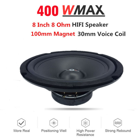 HiFi End Full Range  Speaker, 8inch  8 Ohm 400watts Midrange theater Karaok Audio Louder  Speakers Woofer speaker box ► Photo 1/6