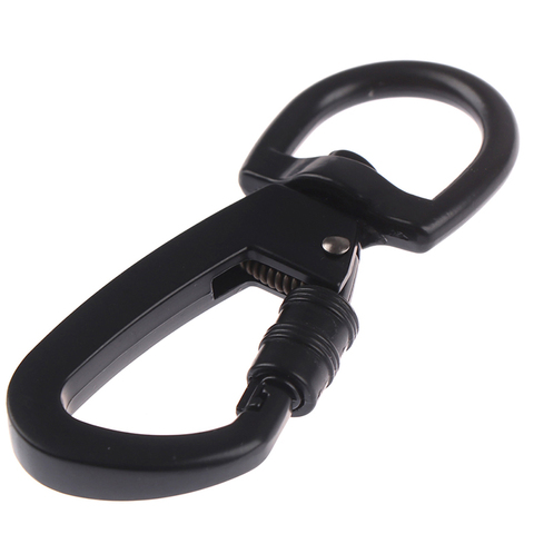 Multifunctional D-type Buckle Auto Locking Carabiner With Swivel Rotating Ring For Outdoor Keychain Pet Leash Hook ► Photo 1/6